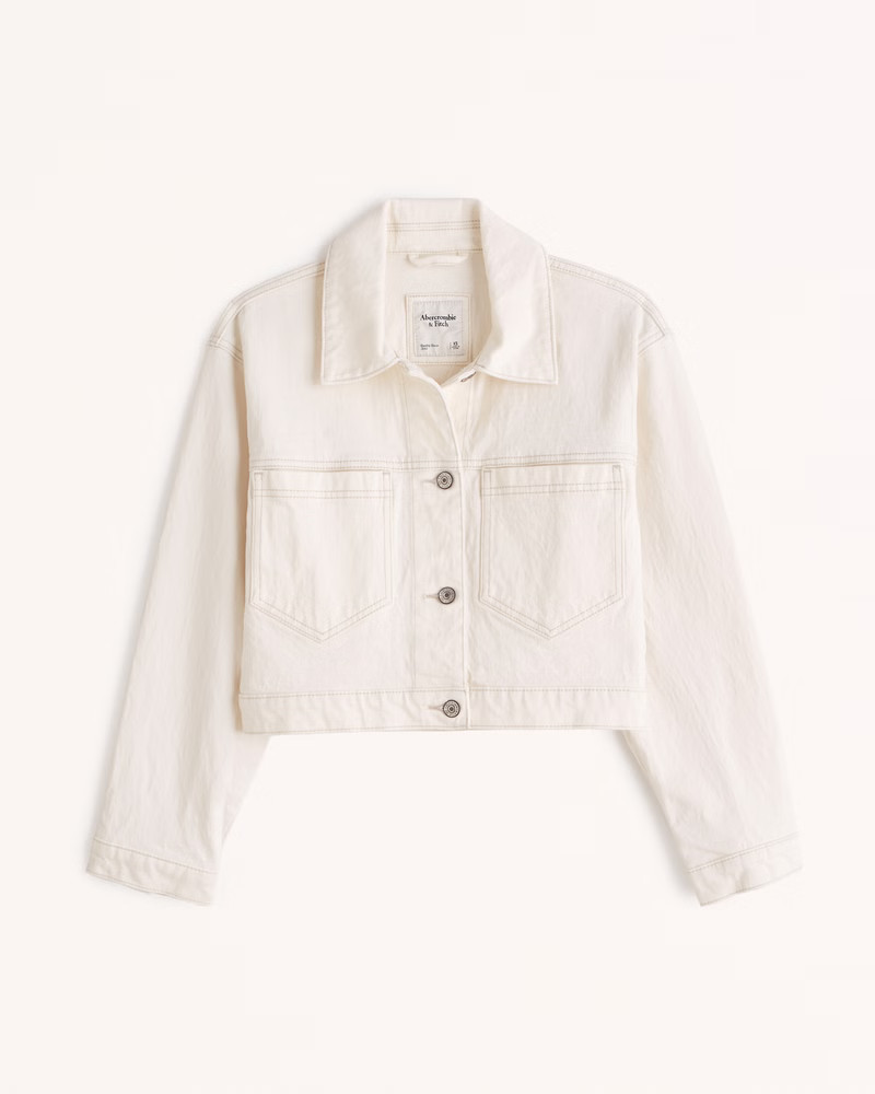 Cropped Denim Jacket | Abercrombie & Fitch (US)