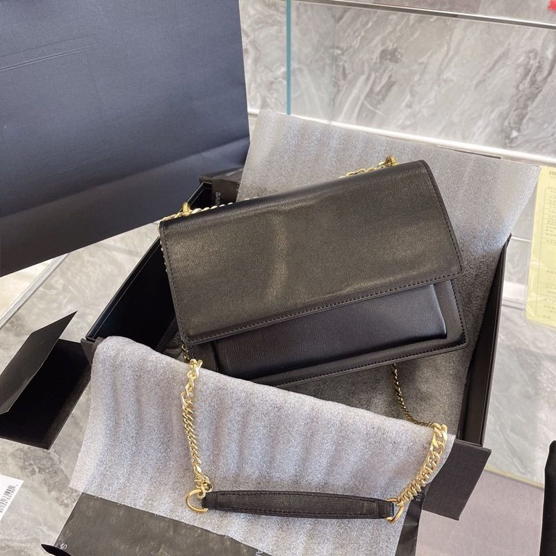 Women Classic Sunset Shoulder Crossbody Bags Chain ENVELOPE Messenger Bag Cowhide 5A+ Kate Flip F... | DHGate