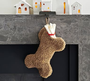 Cozy Teddy Faux Fur Dog Stocking | Pottery Barn (US)