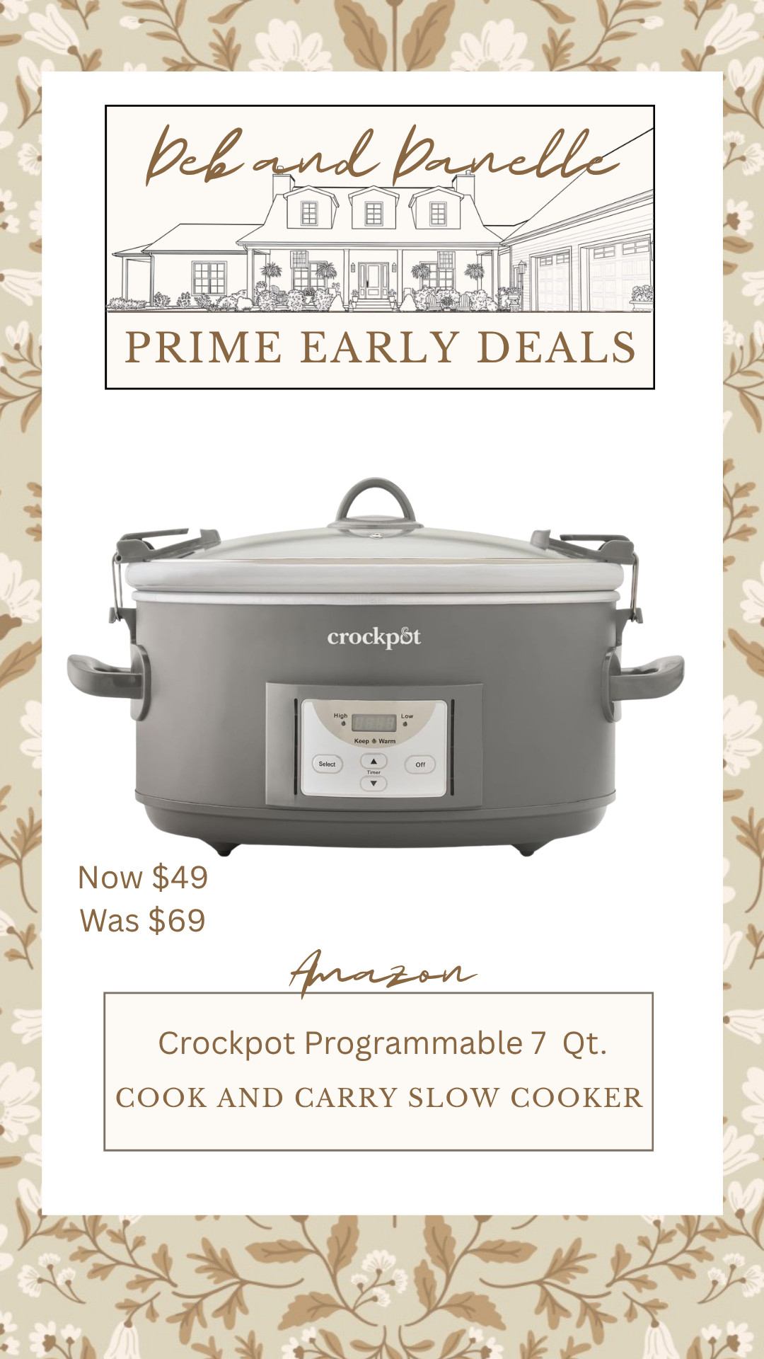 Prime Day early deals are live and you can score a great deal on this Crockpot slow cooker. You can never have enough of these during the holidays and they also make great gifts!  

 #LTKSeasonal #LTKHome #LTKSaleAlert
