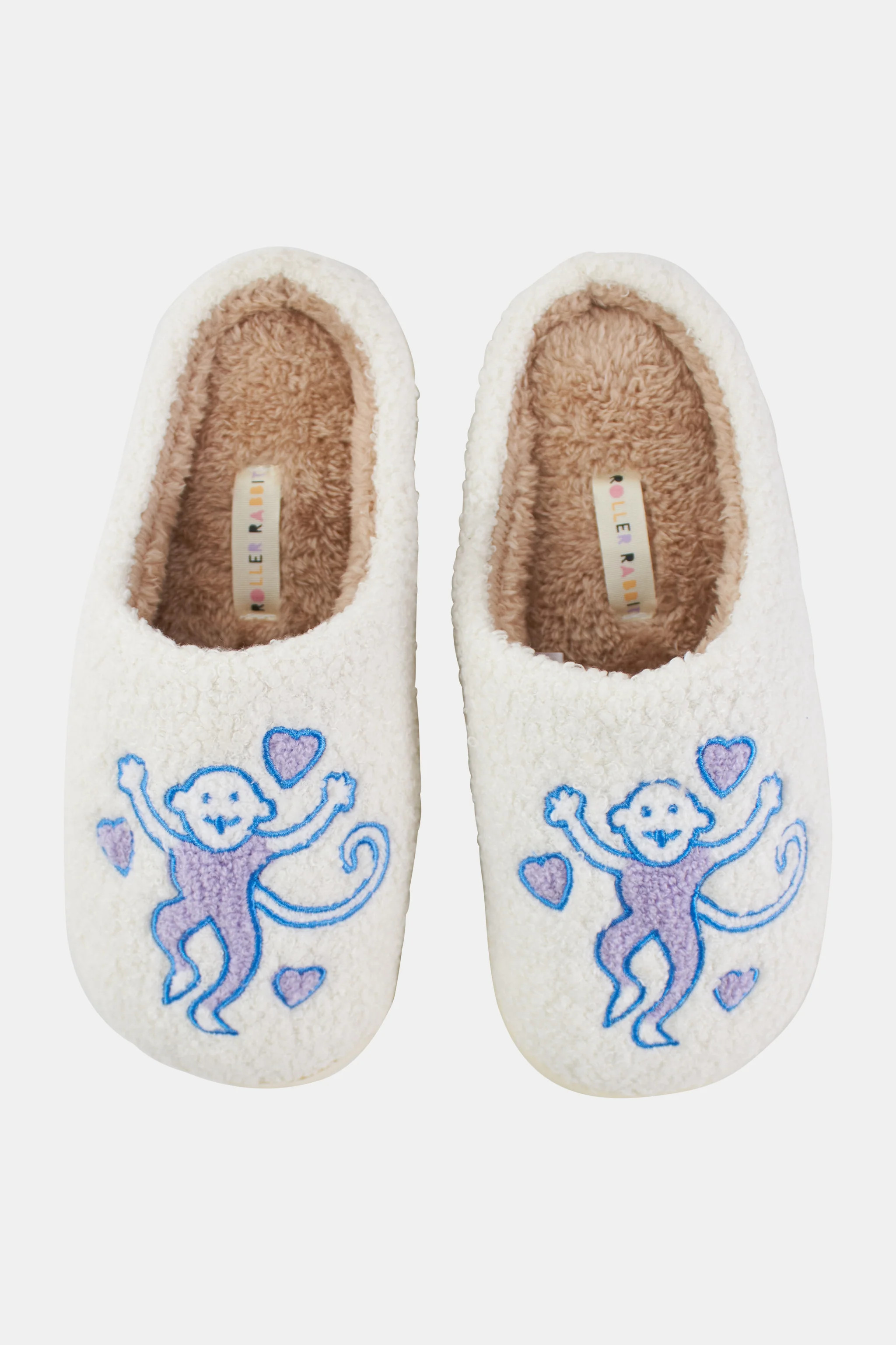 Monkey Fuzzy Slippers | Roller Rabbit | Roller Rabbit