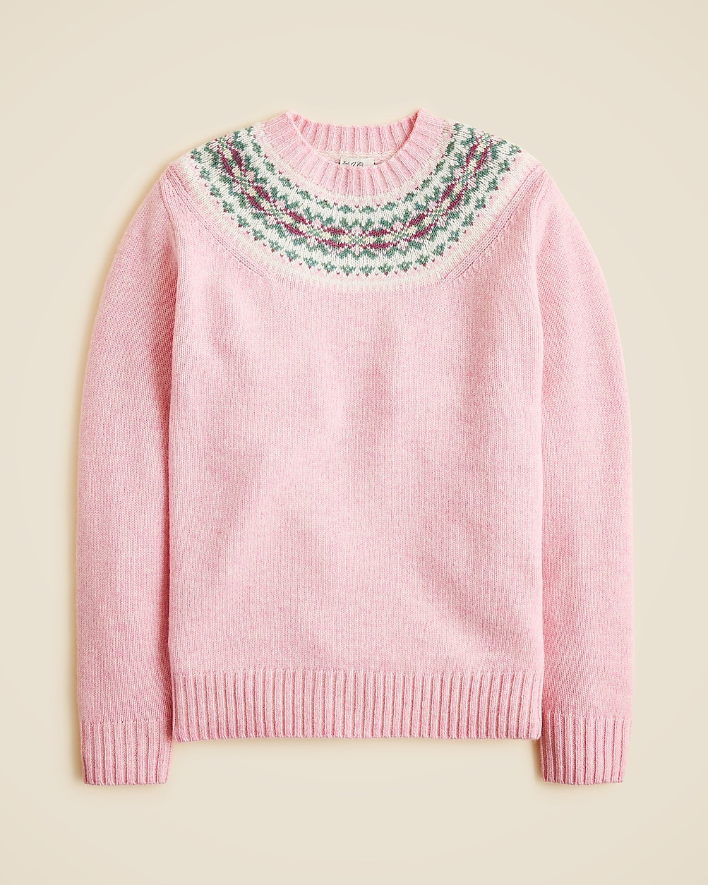 Fair Isle yoked sweater in wool | J. Crew US
