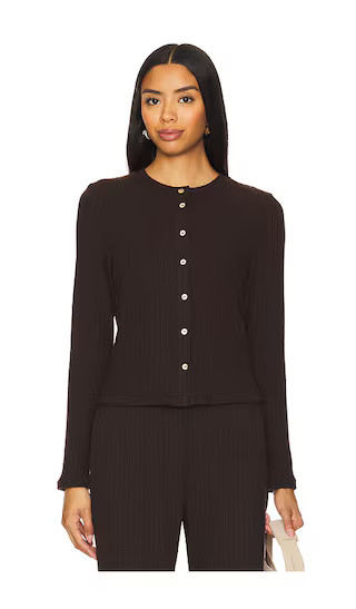 The Sweater Rib Cardi in Espresso | Revolve Clothing (Global)