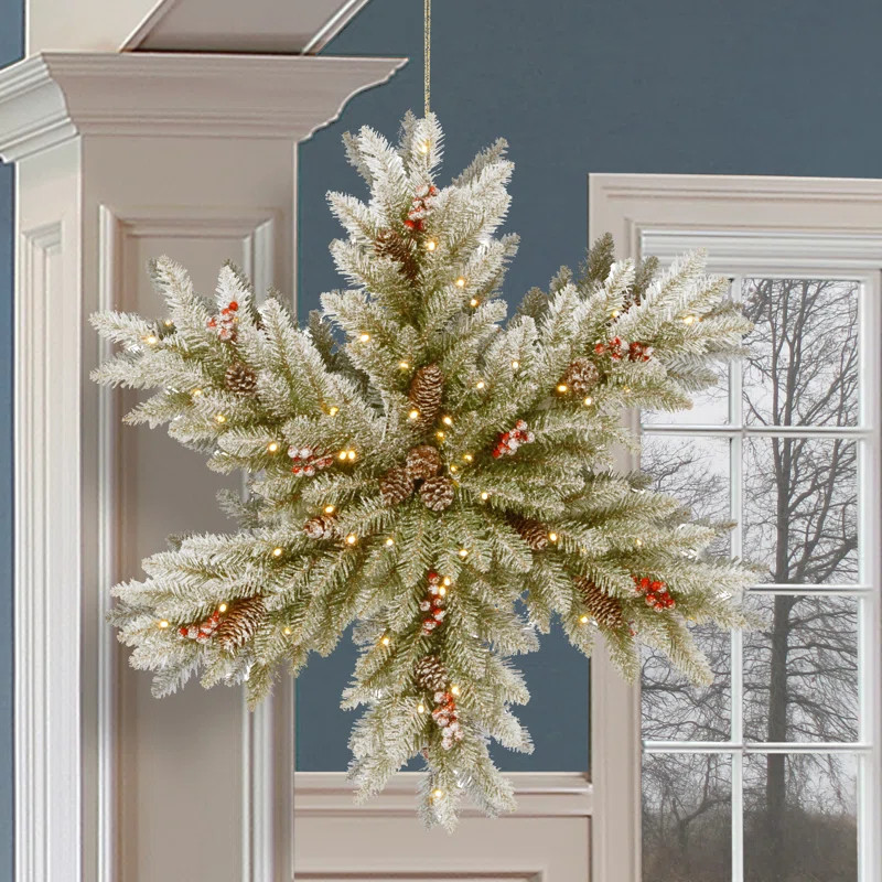 Dunhill Fir Faux Lighted 27.5'' Wreath | Wayfair North America
