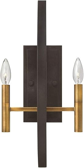 Hinkley Euclid Collection Transitional Two Light Wall Sconce, Spanish Bronze | Amazon (US)