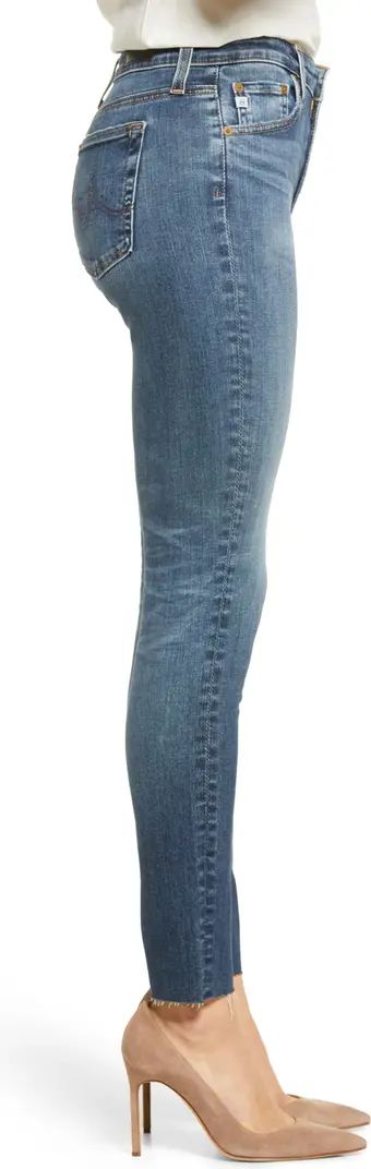 Farrah High Waist Raw Hem Ankle Skinny Jeans | Nordstrom