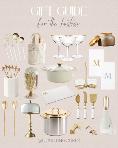 Appreciate your hostess by giving them one of these thoughtful gifts! Plenty of choices from utensils, glasses, pots, and more!
#kitchenfinds #whiteandgoldaesthetic #cookwareset #diningware

#LTKGiftGuide #LTKhome #LTKstyletip