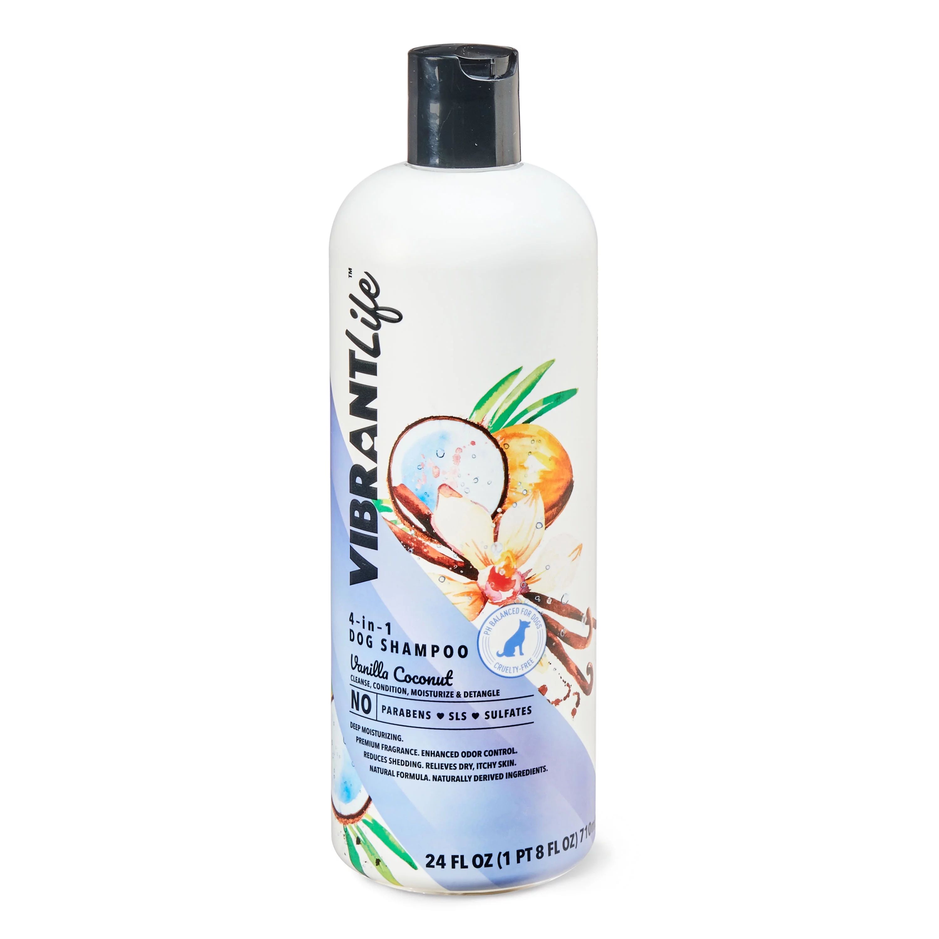 Vibrant Life 4-in-1 Dog Shampoo, Vanilla Coconut, 24 fl oz. | Walmart (US)