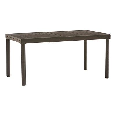 Garden Treasures  Pelham Bay Rectangle Extendable Outdoor Dining Table 61-in W x 37-in L | Lowe's