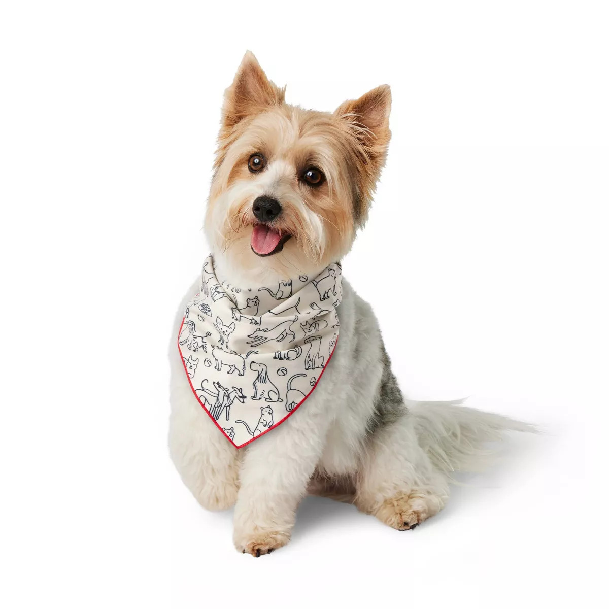 Graphic Print Dog and Cat Bandana - Cream - The Cuddle Collab | Target