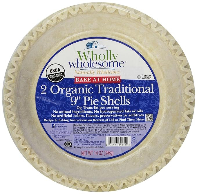 Wholly Wholesome, Pie Shells, Traditional, 2 Count , 14 oz (Frozen) | Amazon (US)