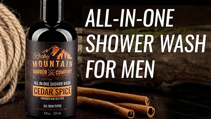 Cedar Spice All-In-One Shower Wash – Shampoo, Body Wash, Conditioner, Face Wash & Beard Wash wi... | Amazon (US)