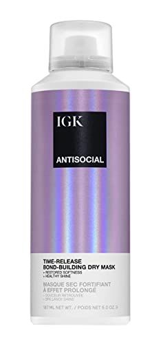 IGK ANTISOCIAL Bond-Building Dry Hair Mask | Repair + Soften + Shine | Vegan + Cruelty Free | | Amazon (US)