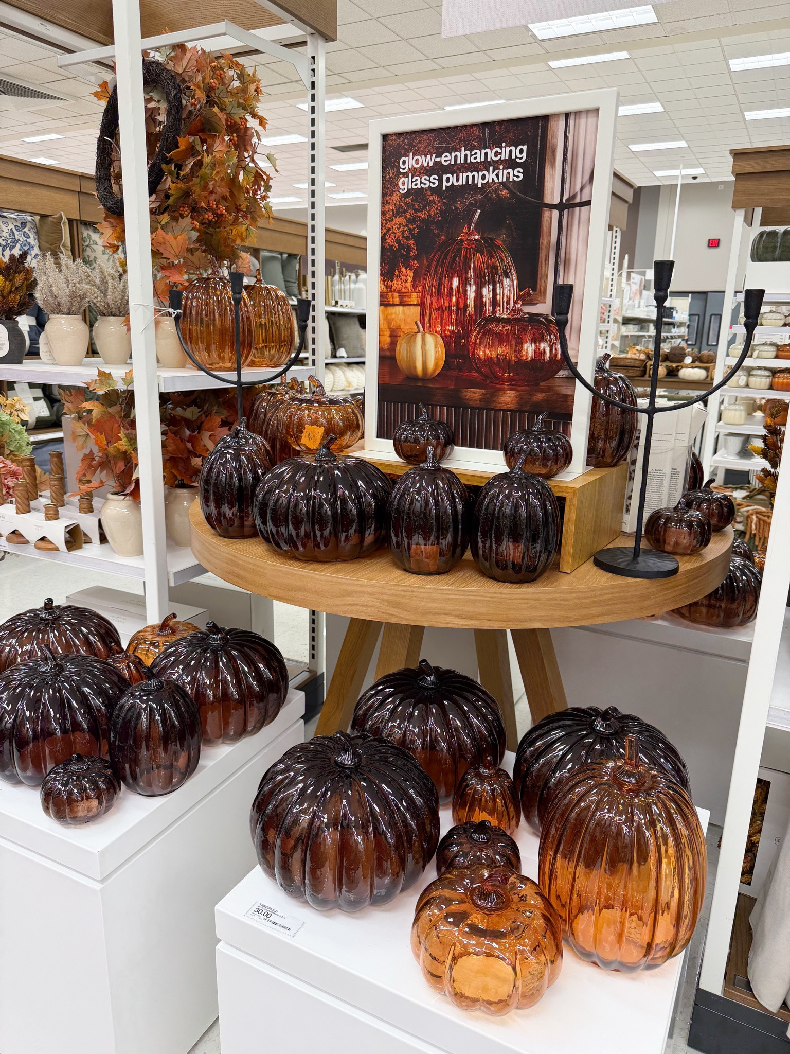 Target new fall home decor // glass pumpkins // threshold studio McGee