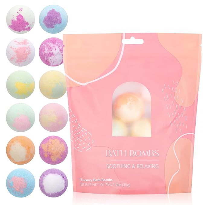 Sublime Beauty Group Bath Bombs for Women, 12 Small Bath Bomb Bubble Bath Set Spa Gifts for Women... | Amazon (US)