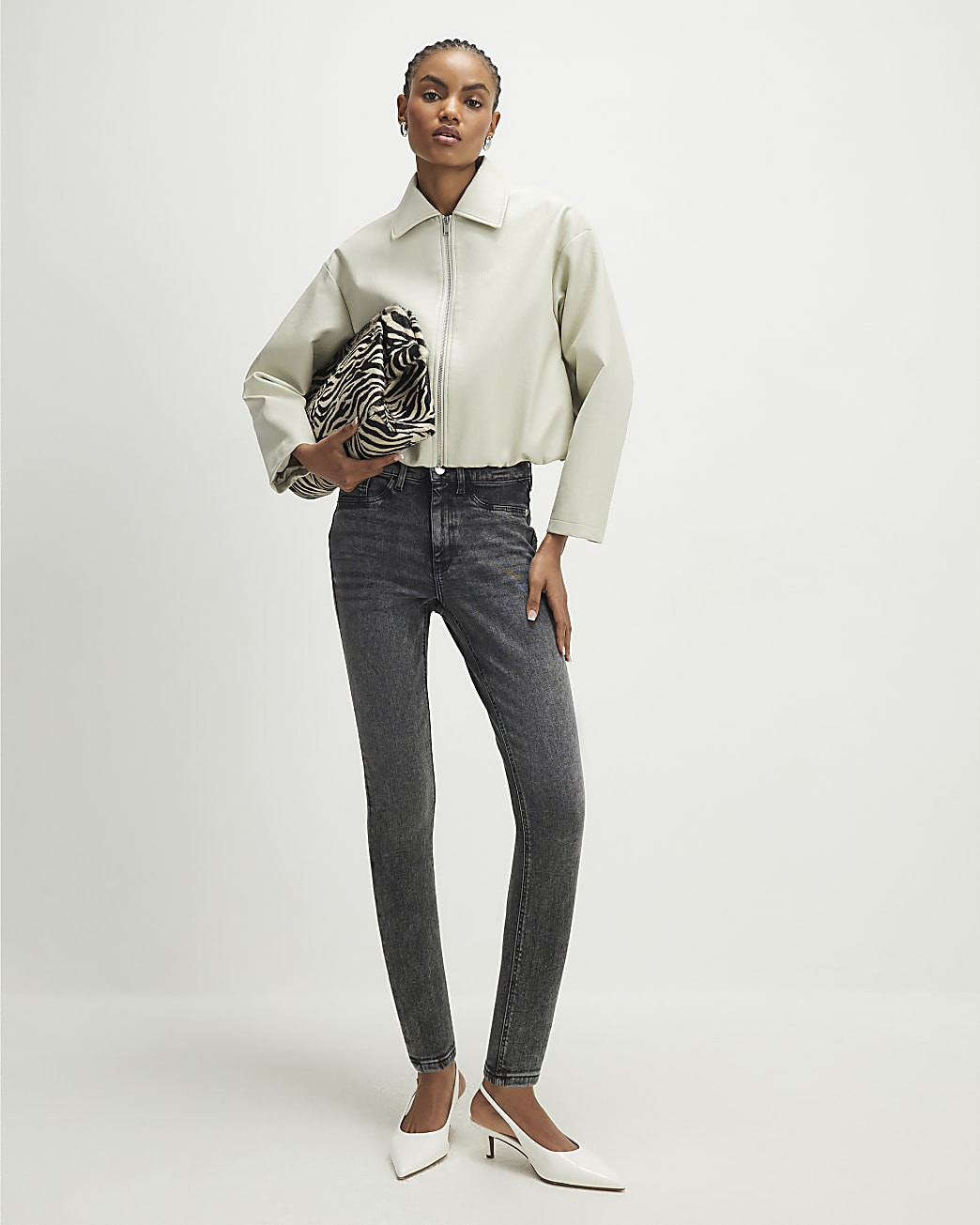 Black Mid Rise Sculpt Skinny Jeans | River Island UK & IE