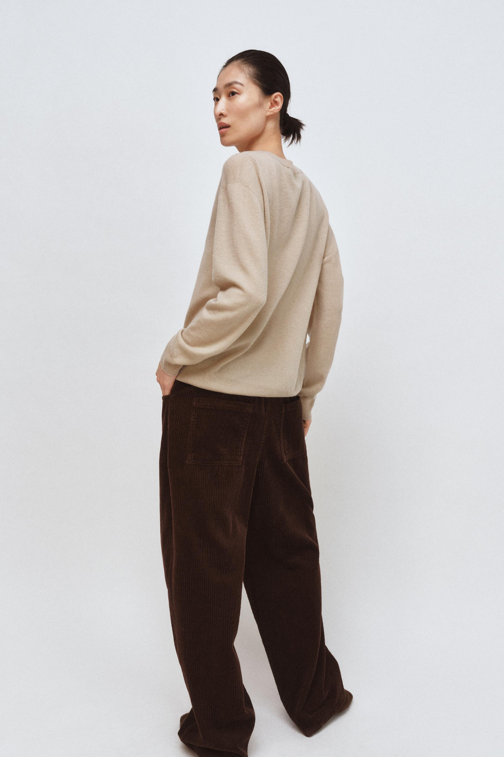 ZW COLLECTION WIDE-LEG CORDUROY TROUSERS | Zara UK
