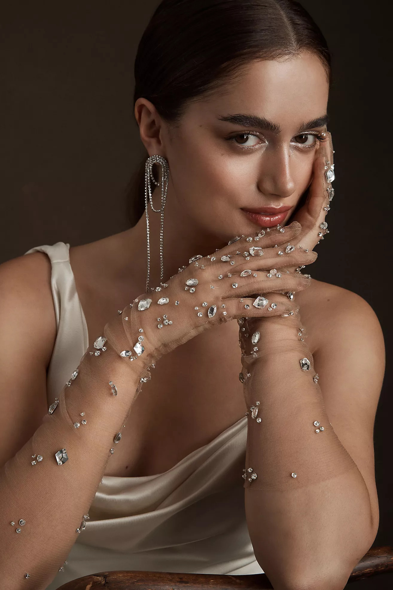 Blossom Veils Long Embellished Gloves | Anthropologie (US)