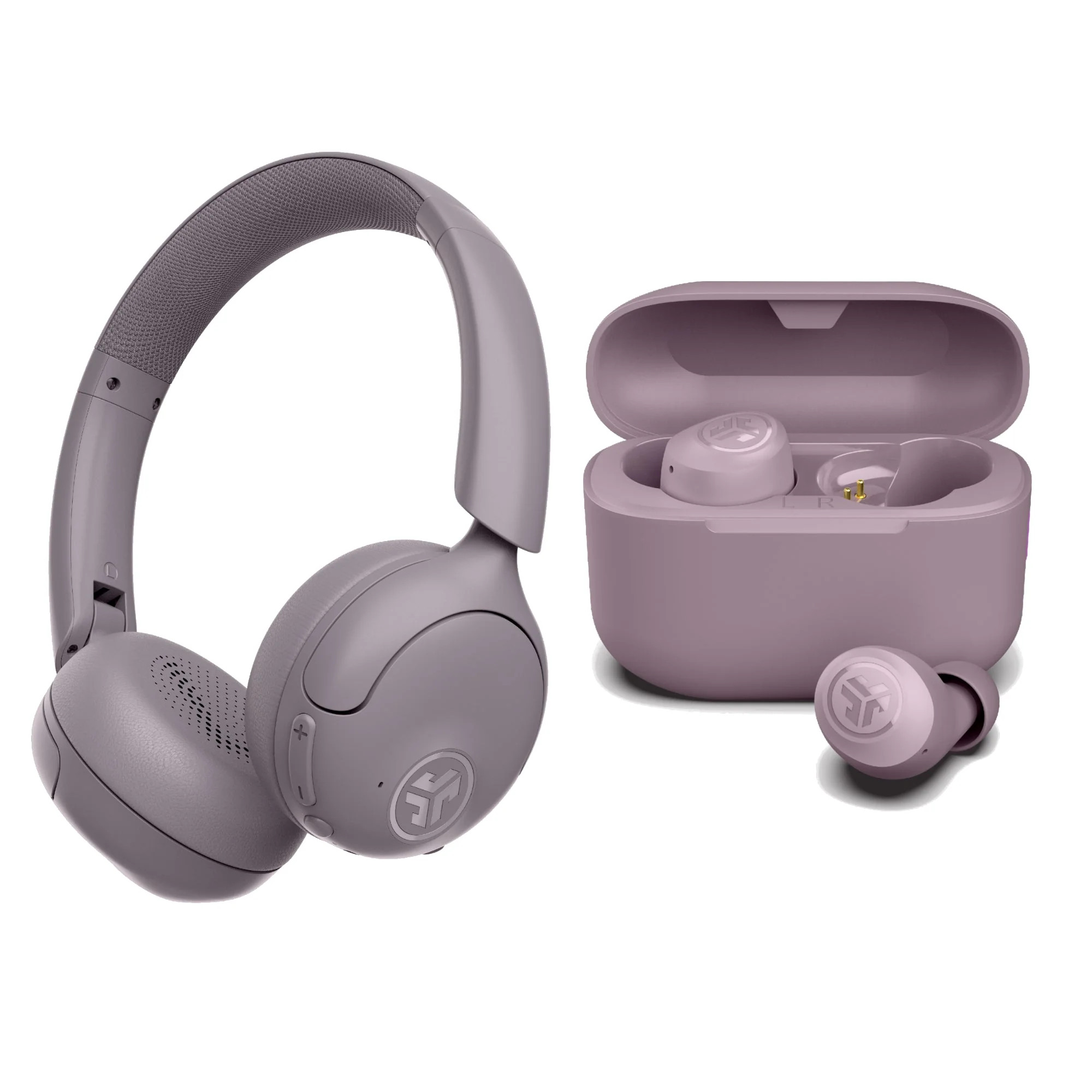 Go Lux Headphones Mauve & Go Pop+ Earbuds Mauve | JLab