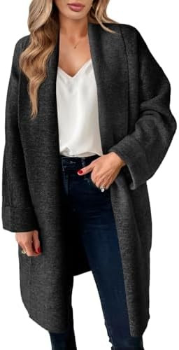 Saodimallsu Womens Long Cardigan Sweaters Chunky Open Front Oversized Slouchy Knit Fall Trendy Co... | Amazon (US)