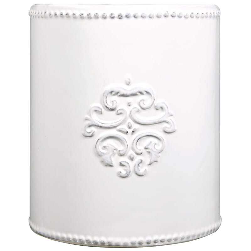 White Medallion Crock | At Home