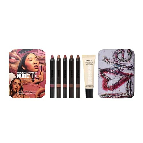 Nudestix Nude Love Lip Palette – Limited Edition 6-Piece Lip, Cheek & Eye Set in Matte & Glossy Finishes | Vegan, Clean, Multi-Use Makeup in Reusable Collector Tin | Anniversary Nude Collection | Amazon (US)