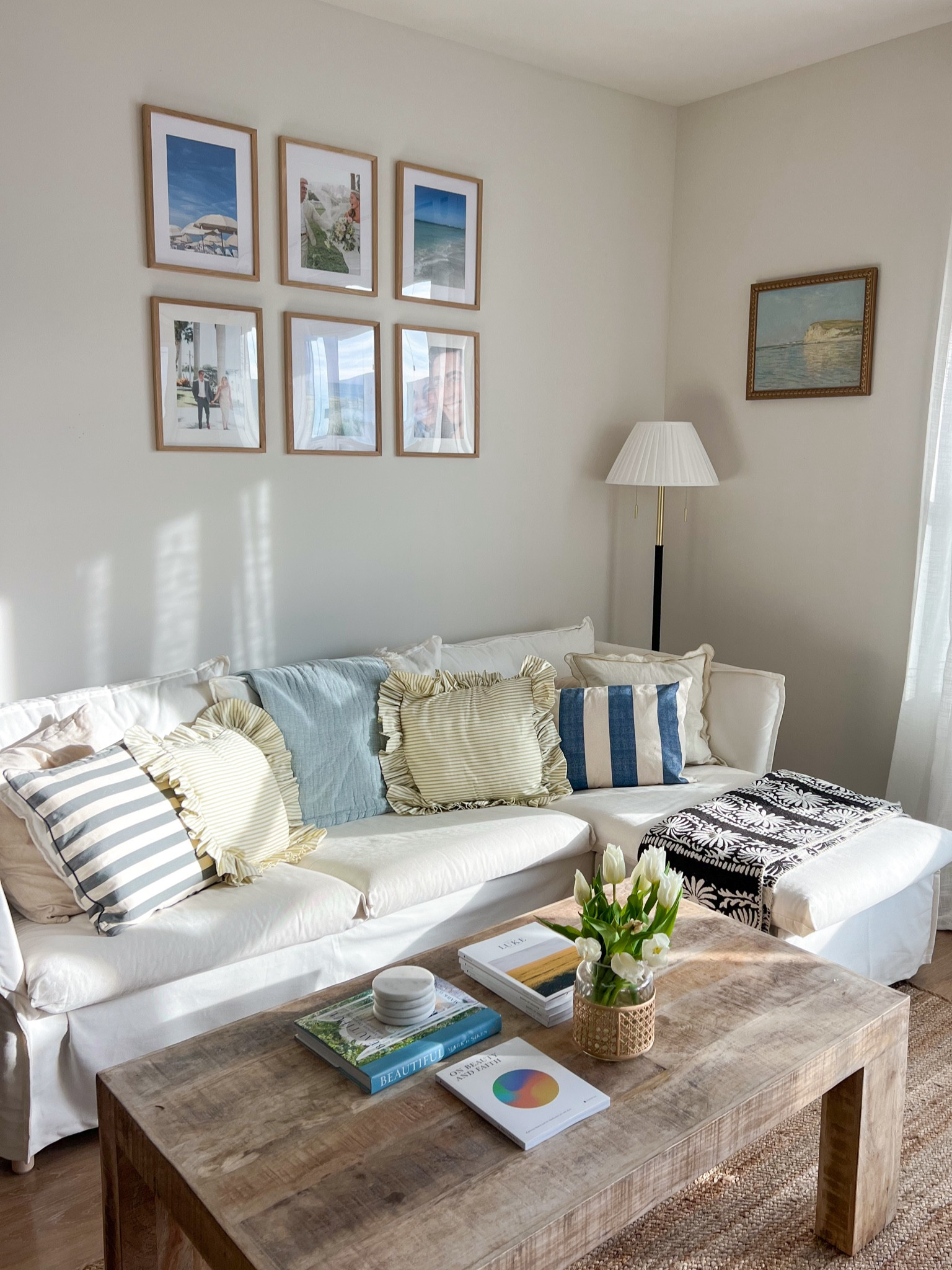 living room decor — other pillow covers are zara but can’t link them 