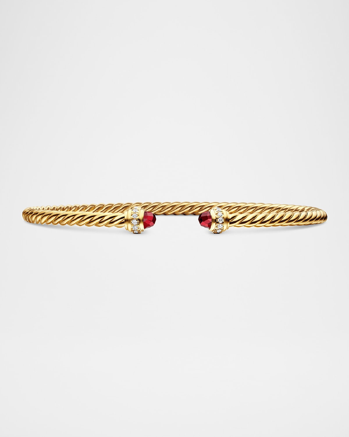 Cablespira Bracelet with Gemstone and Diamonds in 18K Gold | Neiman Marcus