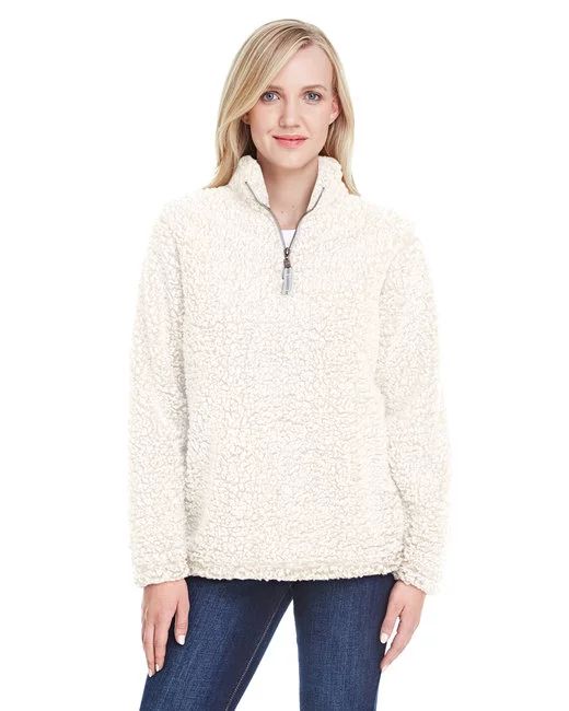 J America Ladies' Epic Sherpa 1/4 Zip - CREAM - M - Walmart.com | Walmart (US)