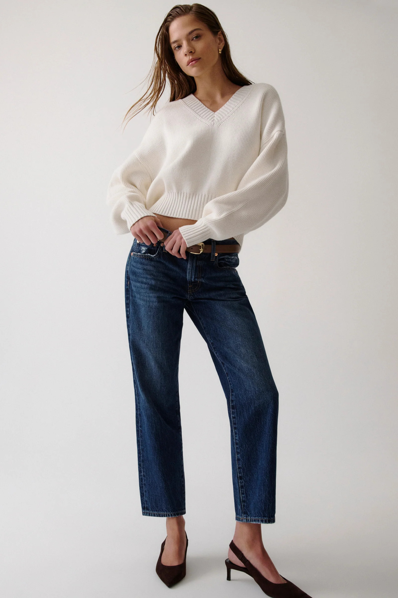 Issa Mid Rise Relaxed Ankle Straight - Mirage | Pistola Denim