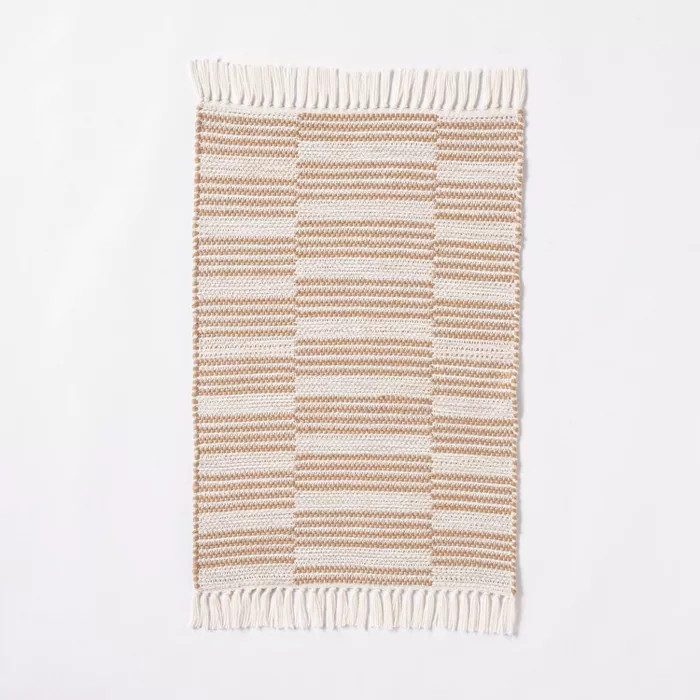 Rossmoor Indoor/Outdoor Plaid Scatter Rug Tan - Threshold™ designed with Studio McGee | Target