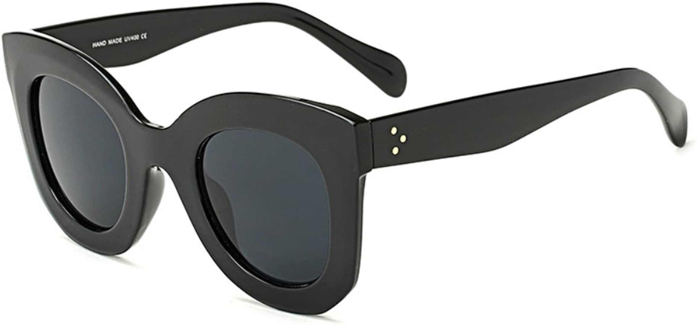 Freckles Mark Cute Butterfly Sunglasses for Women Trendy Round Cat Eye Sun Glasses Large Designer... | Amazon (US)