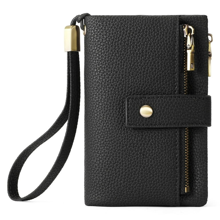 SENDEFN Small Womens Wallet Leather Bifold Card Holder RFID Blocking with Zipper Coin Pocket | Walmart (US)