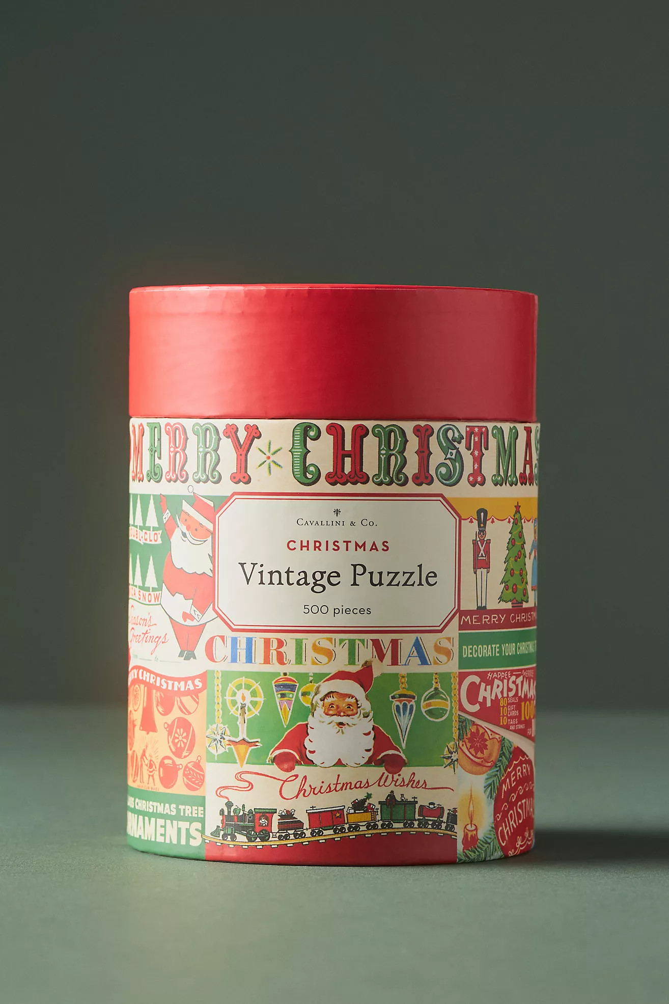 Cavallini & Co. 500 Piece Vintage Christmas Puzzle | Anthropologie (US)