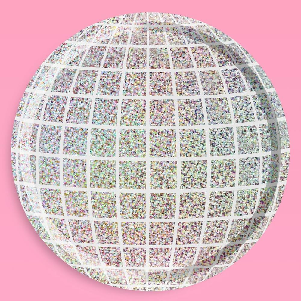 xo, Fetti Holographic Disco Ball Paper Plates - 25 pk, 9" | Bachelorette Party Decorations, Last ... | Amazon (US)