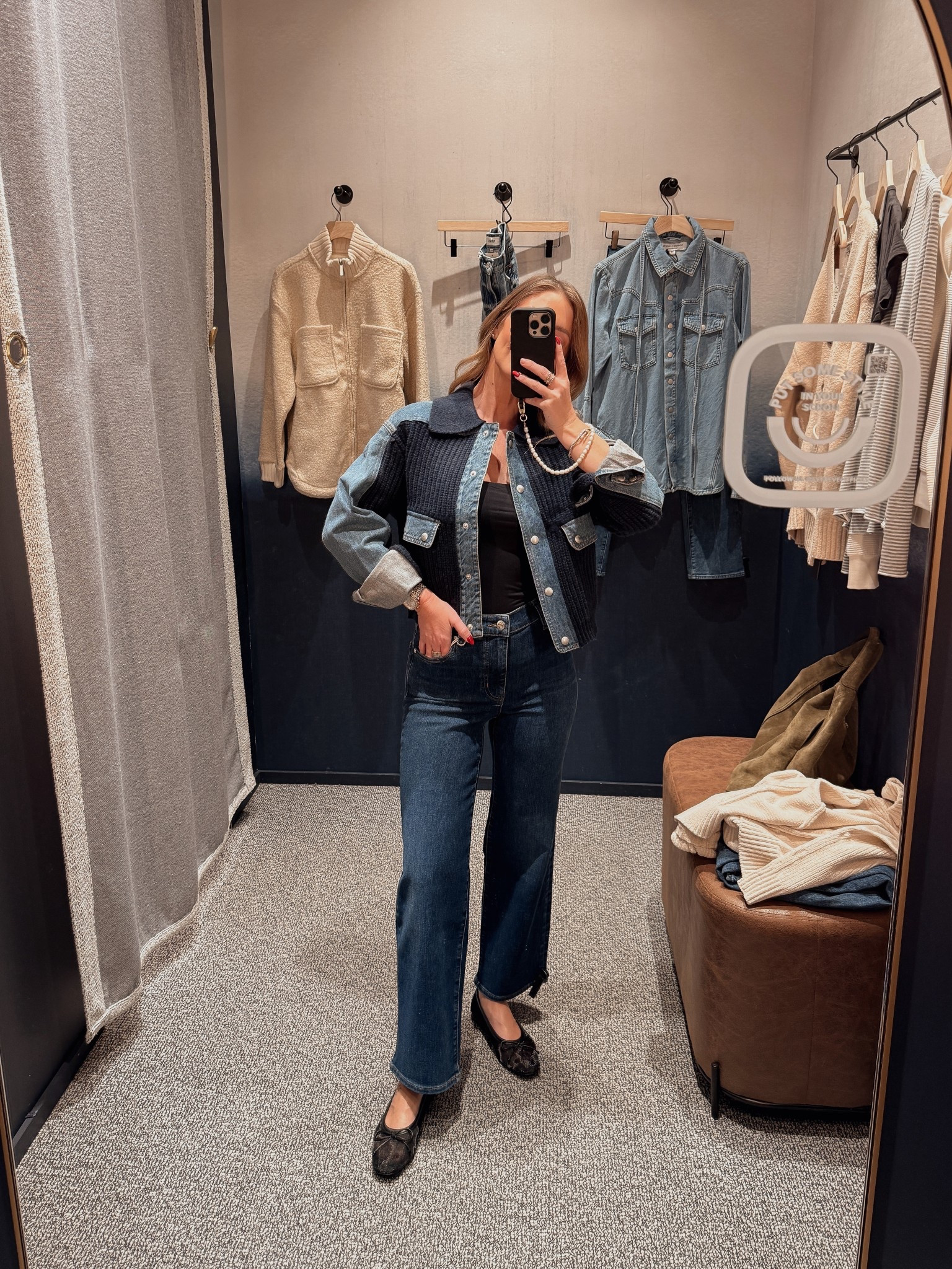 XS denim/sweater jacket / 24 jeanss

#LTKPetite #LTKOver40 #LTKootd