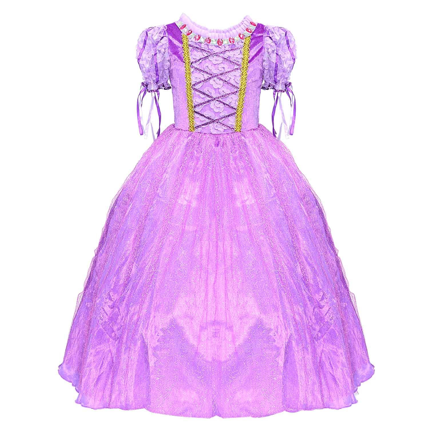 LOEL Deluxe Costume Dress Up Girls Princess Halloween Christmas Party Cosplay Outfit | Amazon (US)