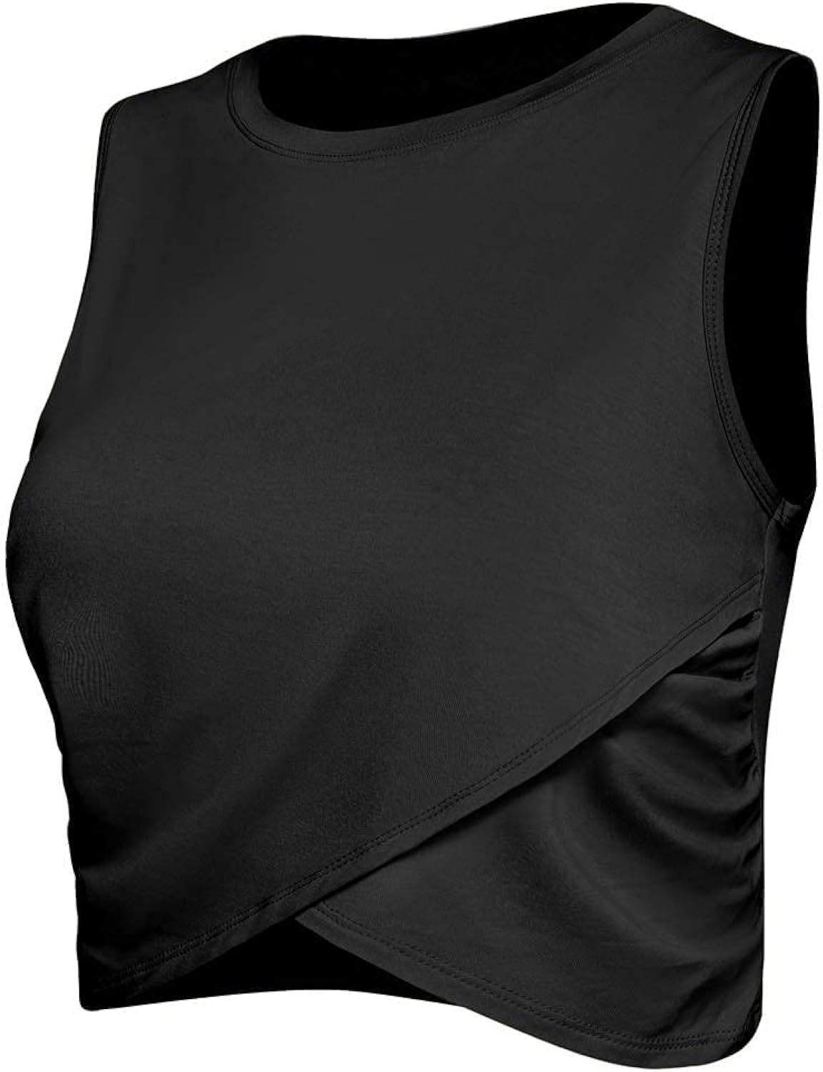 Sanutch Workout Crop Tops for Women Slim fit Yoga Dance Tops Cropped Muscle Tank | Amazon (US)