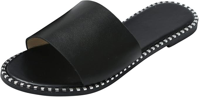 Beach Sandals for Women Flattering and Versatile for Women Fashion Slippers Sandals Flat Sandals ... | Amazon (US)