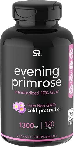 Evening Primrose Oil (1300mg) 120 Liquid Softgels ~ Cold-Pressed with No fillers or Artificial In... | Amazon (US)