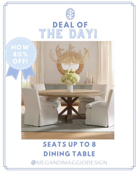 Wow!! Now score 40% OFF this large (seats up to 8!) round trestle dining table!!! Absolutely gorgeous and such a classic piece!! Plus these new dining chairs and this mirror (also 40% OFF!) are on sale too!

#LTKhome #LTKsalealert #LTKFind