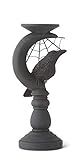 K&K Interiors 41345A-2 12 Inch Matte Black Halloween Moon Candle Stick | Amazon (US)