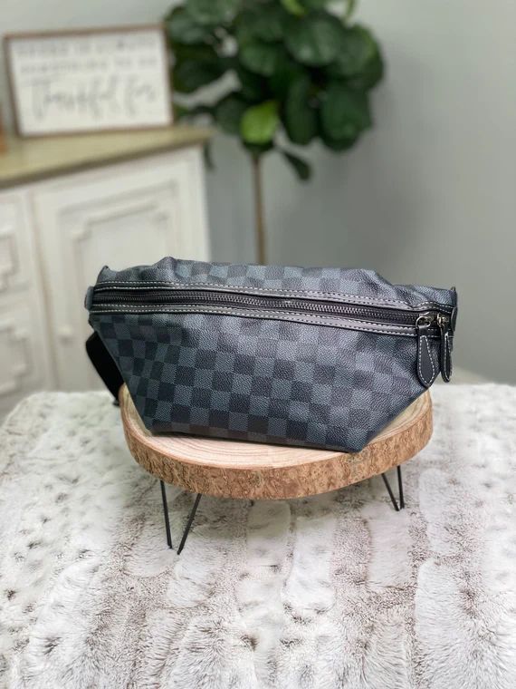 Black Checkered Inspired Fanny Pack  Cross Body FREE - Etsy | Etsy (US)