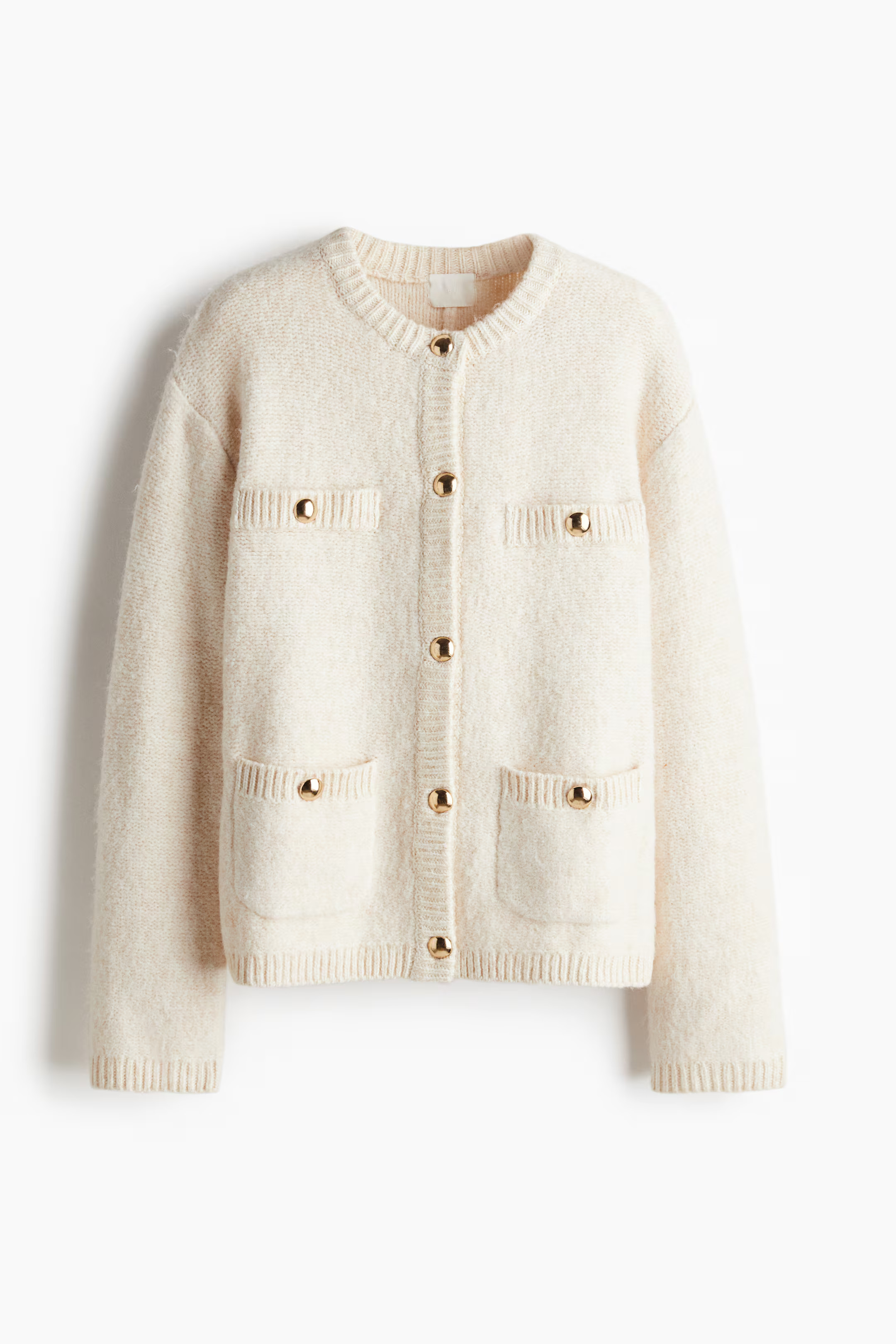 Pocket-detail cardigan - Crema - MUJER | H&M ES | H&M (FR, IT, ES, PT, BE)