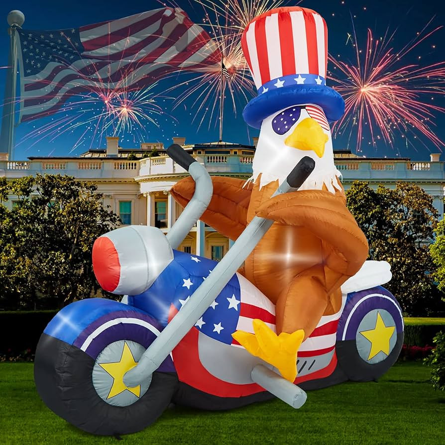 Eagle Inflatable, Camuland 6 FT Fourth of July Inflatable Outdoor Decorations Patriotic Independe... | Amazon (US)