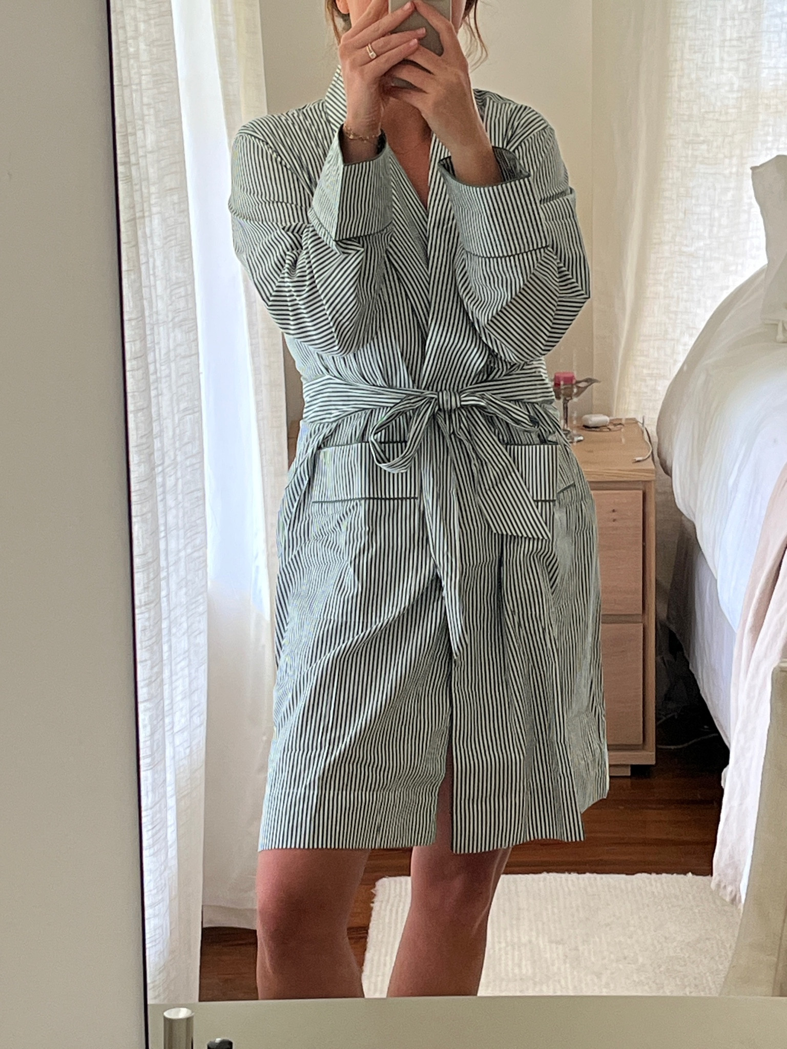 New Lake robe — their cotton poplin is my favorite 💚