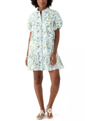 Crown & Ivy™ Women's Printed Flounce Hem Shirtdress | Belk