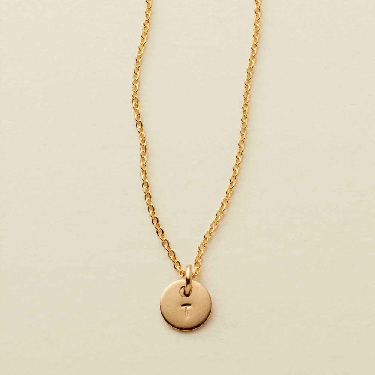 Small Initial Disc Necklace | Made by Mary | Made By Mary | Made By Mary