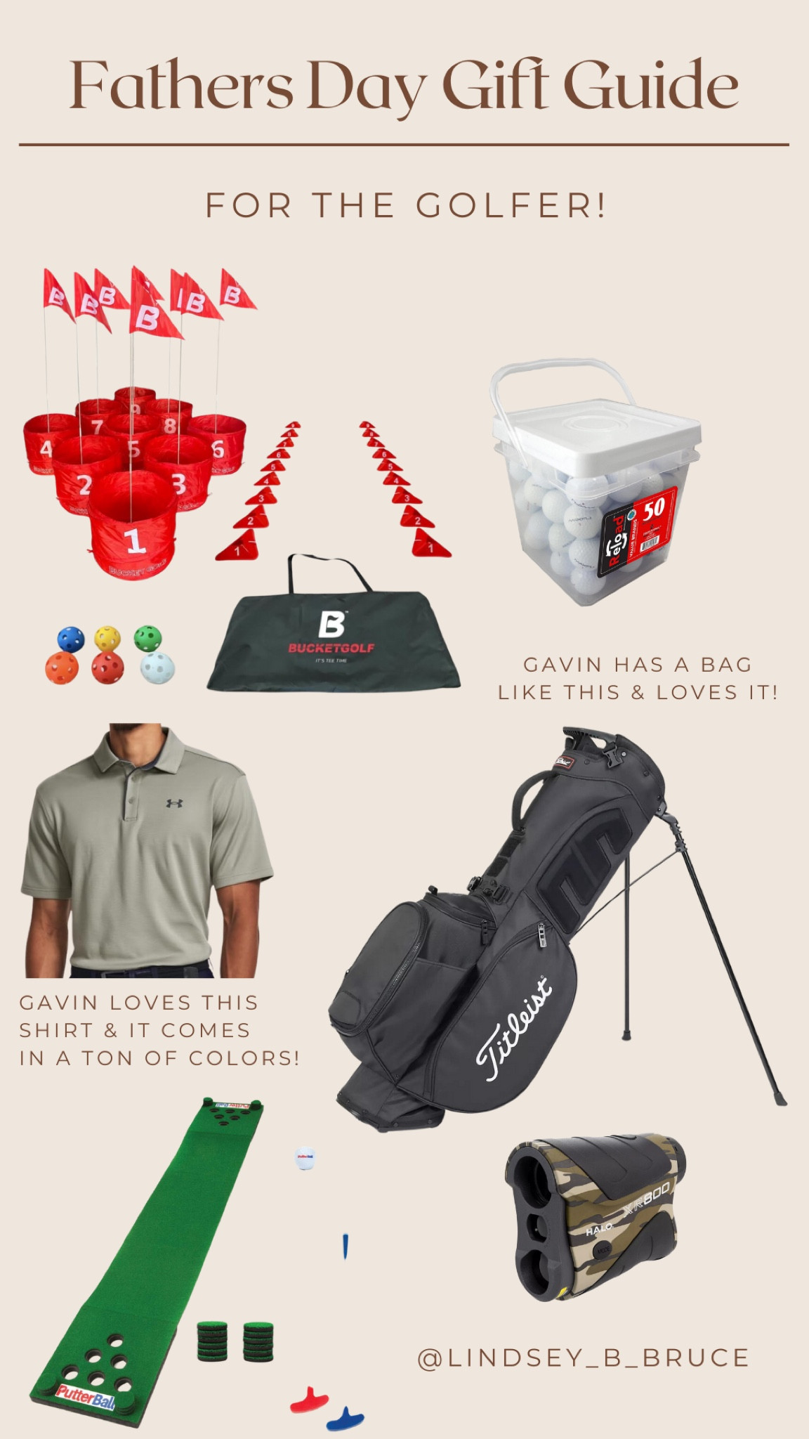 My husband is a golfer and approves of all of these gifts lol! He has this bag, golf balls, and shirt and loves them! I love hey want these 2 golf games so bad! One is a golf style beer pong game 🤯 how fun lol  

#LTKGiftGuide