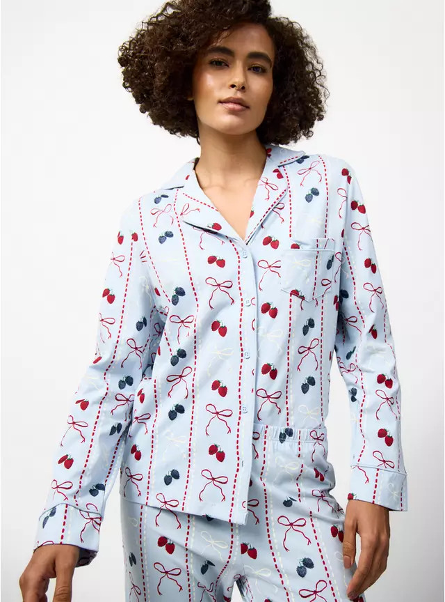 Buy Blue Berries & Bows Print Traditional Pyjamas XL | Pyjamas | Tu | Tu Clothing